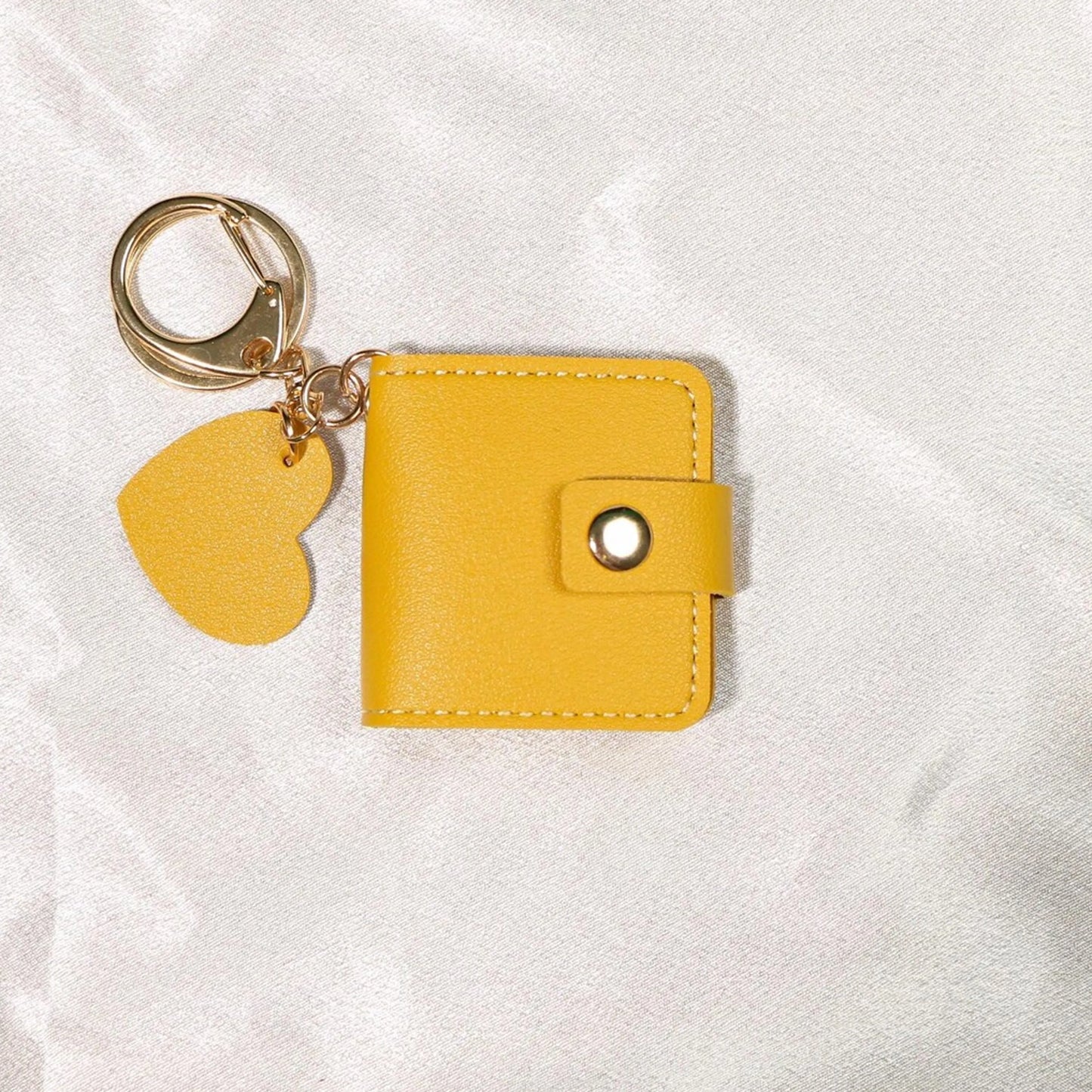 Flashing click Personalized keychain vegan leather 2 fold Flashing Click