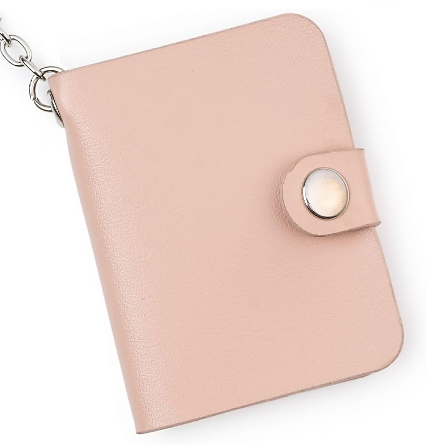 Flashing Click Cute Pink Vegan Leather Mini Photo Book Keychain – Personalized Album for Sisters, Friends & Couples Flashing Click