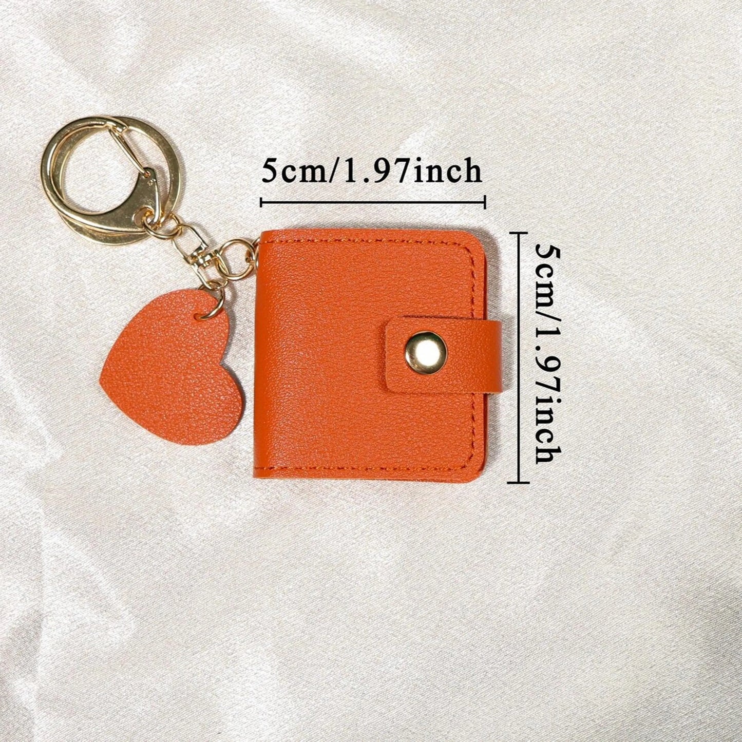 Flashing click Personalized keychain vegan leather 2 fold Flashing Click