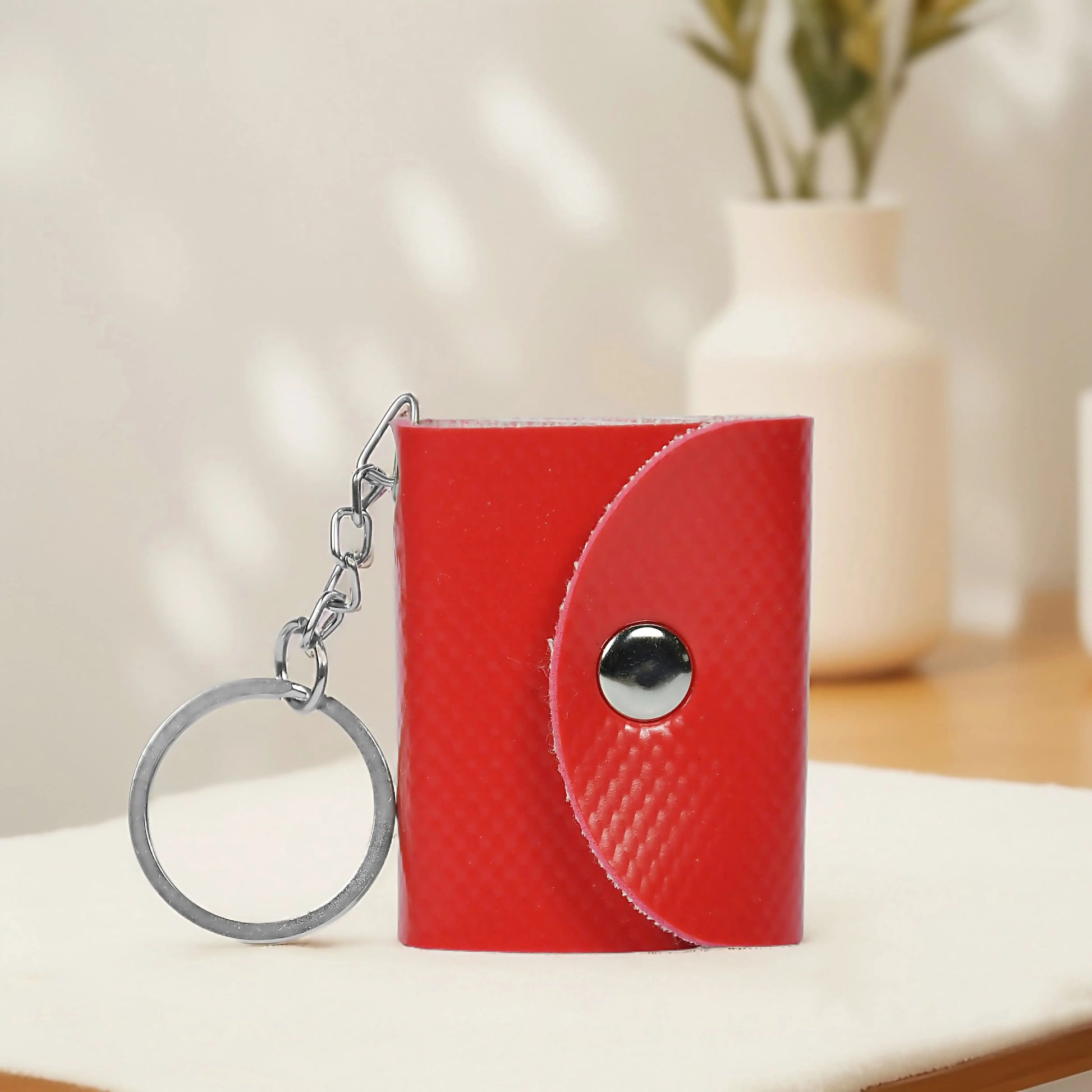 Flashing Click Custom Vegan Leather Photo Keychain with 12 Pictures and Text – Perfect Gift for All Occasions Flashing Click